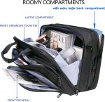 VANKEAN Laptop Briefcase for Men Women, Fits Up to 17.3 Inch Laptop Expandable Premium Laptop Shoulder Bag Water-Repellent Messenger Bag Computer Bag for Travel/Business/School-Black - Image 4